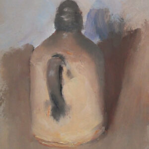 A little earthware bottle