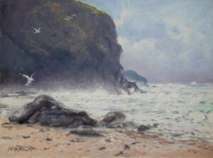 A stormy sea Trebarwith  SOLD