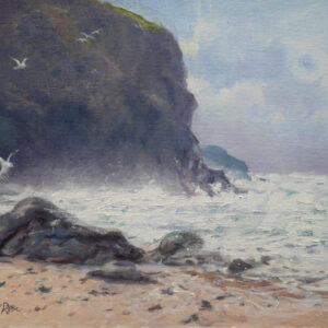 A stormy sea Trebarwith  SOLD