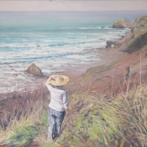 Walking on a Cornish cliff now available at the Artifex Gallery Sold